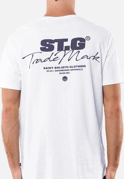 St. Goliath - Signed short sleeve tee - white