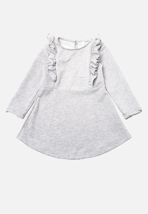 Trendyol - Babydoll frill dress - grey