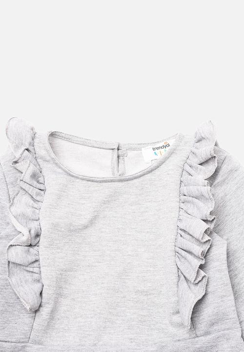 Trendyol - Babydoll frill dress - grey