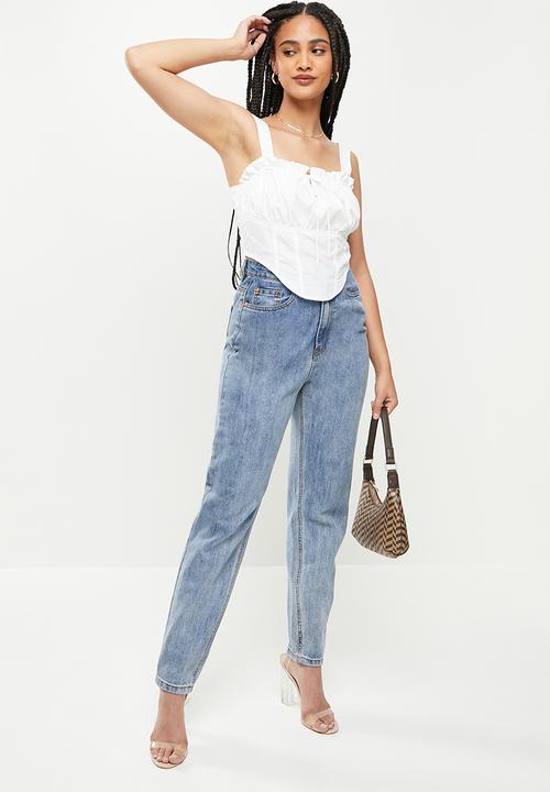 Missguided - Sleeveless ultimate milkmaid - white