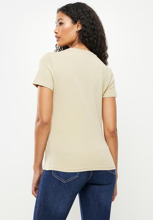 POLO - Chiara short sleeve nailhead logo T-shirt - stone
