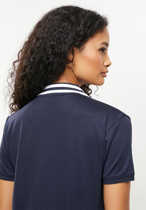 POLO - Madison short sleeve johnny collar golfer dress - navy