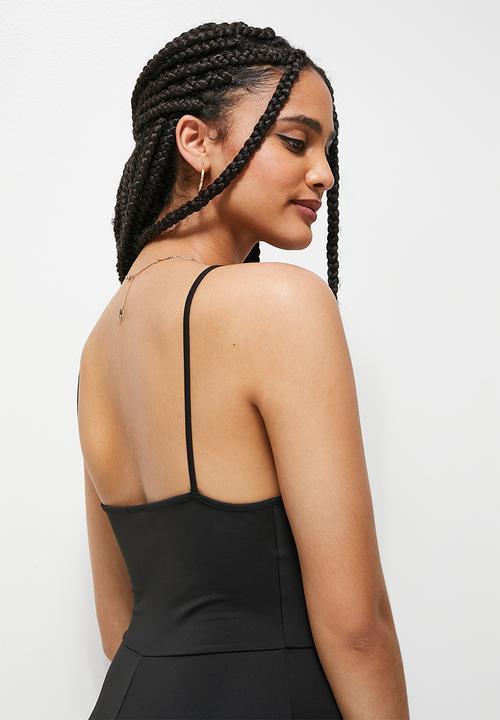Blake - Cami playsuit - black