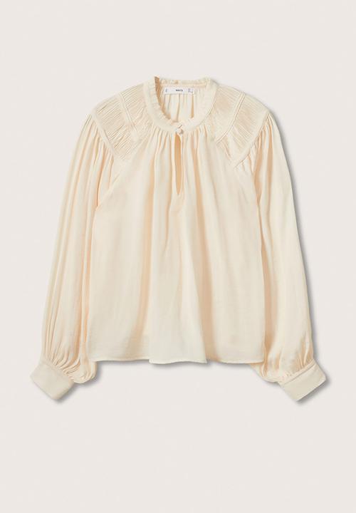 MANGO - Blouse bril - light pastel yellow