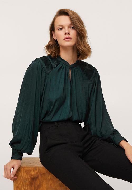 MANGO - Blouse bril - green
