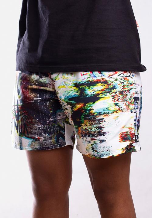 Butan - Aluta glitch pattern shorts - multi