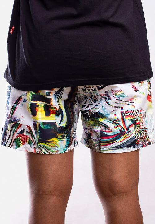 Butan - Aluta glitch pattern shorts - multi