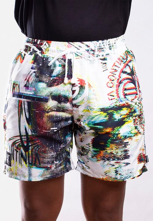 Butan - Aluta glitch pattern shorts - multi