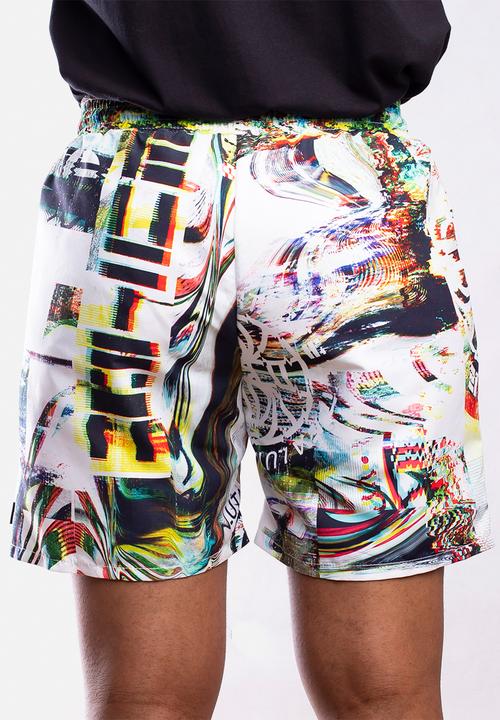 Butan - Aluta glitch pattern shorts - multi