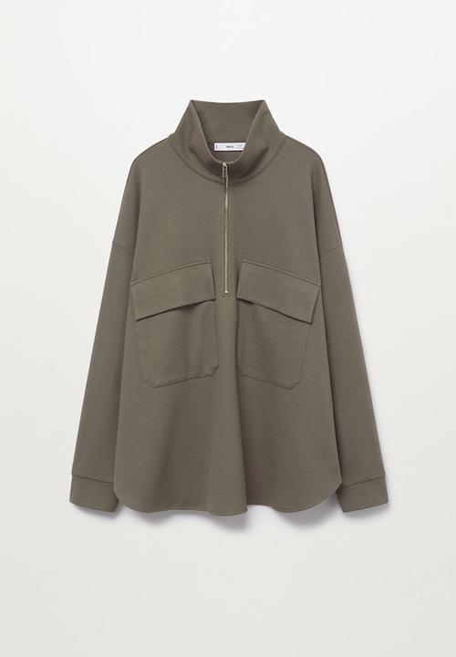 MANGO - Plus sweatshirt pique1 - beige/khaki