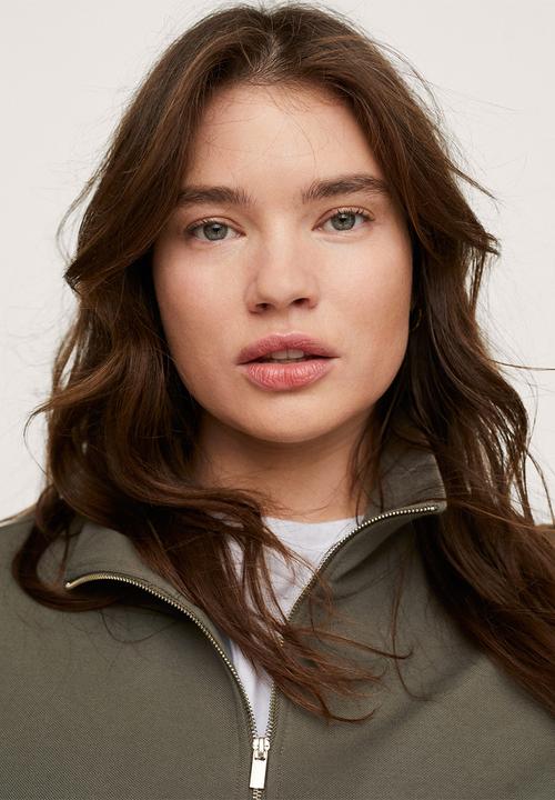 MANGO - Plus sweatshirt pique1 - beige/khaki