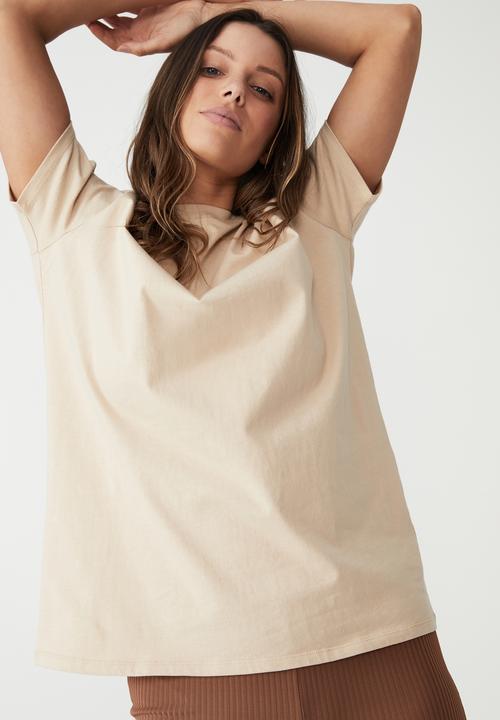 Cotton On - The oversized dad tee - soft sand