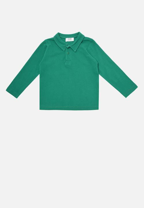 Trendyol - Polo long sleeve tee - green