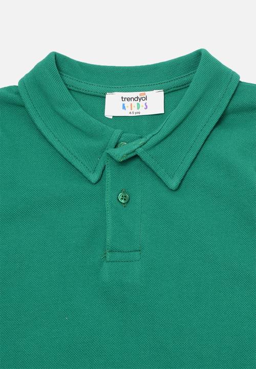 Trendyol - Polo long sleeve tee - green