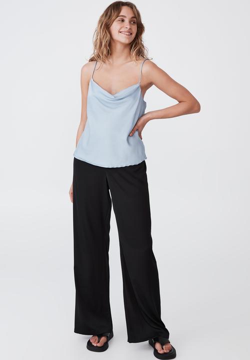 Cotton On - Santorini cowl neck satin cami - soft blue