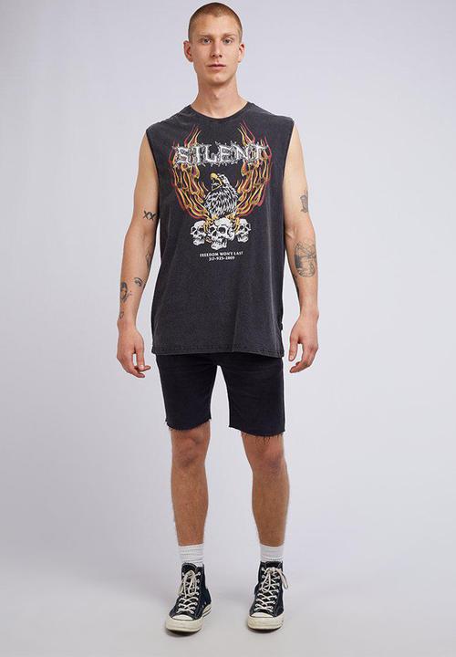 Silent Theory - Territory muscle fit short sleeve tee - vintage black
