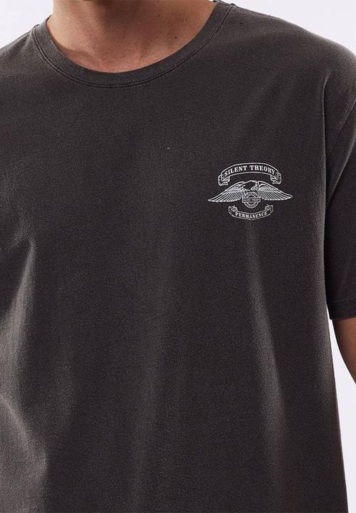 Silent Theory - Permanence eagle short sleeve tee - charcoal