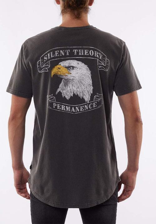 Silent Theory - Permanence eagle short sleeve tee - charcoal