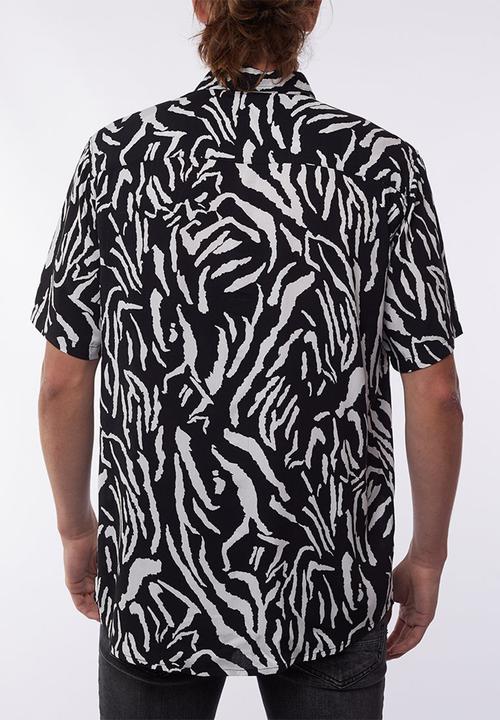 Silent Theory - Zero short sleeve shirt - black & white 