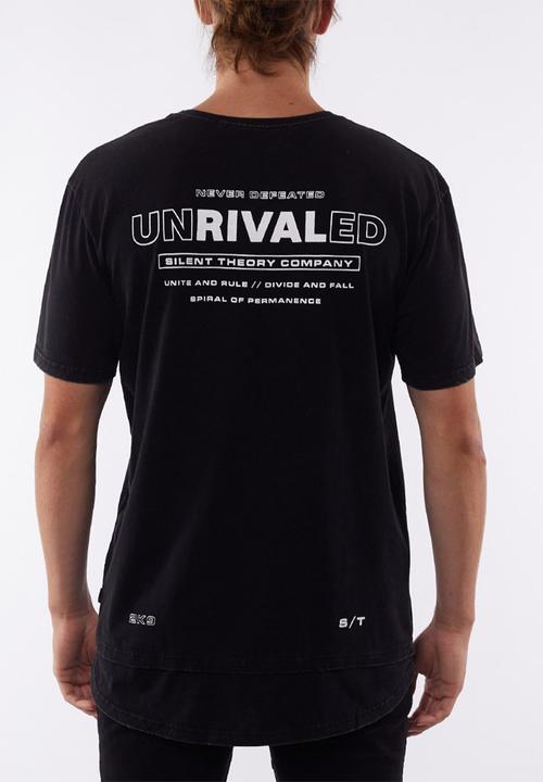 Silent Theory - Unrivaled layered short sleeve tee - washed black