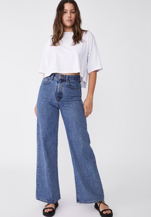 Cotton On - Cropped boyfriend tee - white