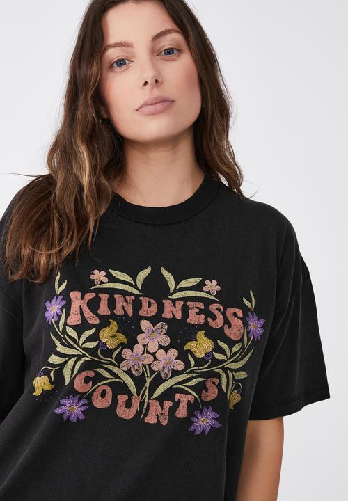 Cotton On - Boyfriend fit graphic tee - black 