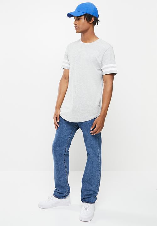 Only & Sons - Onsmatt life longy solid stripe 2 pack - grey melange & white 