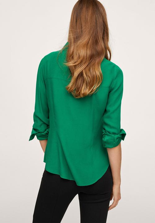 MANGO - Shirt seven - bright green