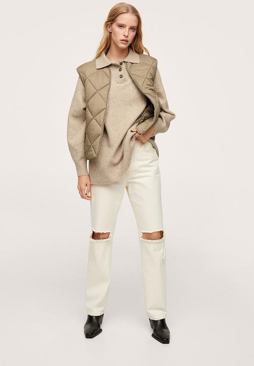 MANGO - Waistcoat bang - medium brown