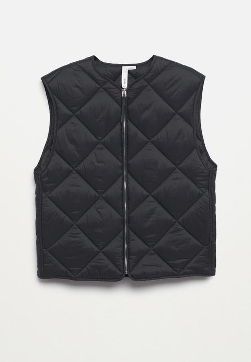 MANGO - Waistcoat bang - black
