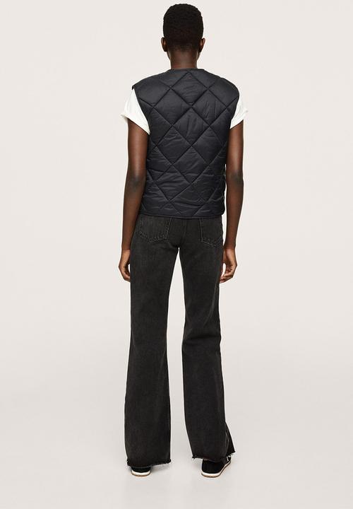 MANGO - Waistcoat bang - black