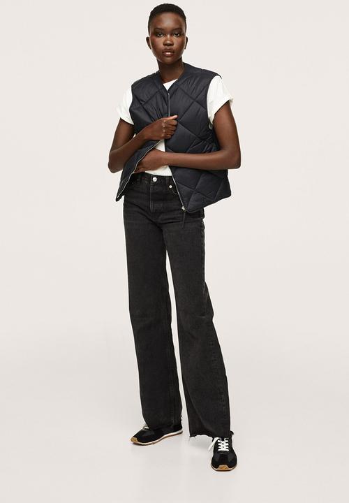 MANGO - Waistcoat bang - black