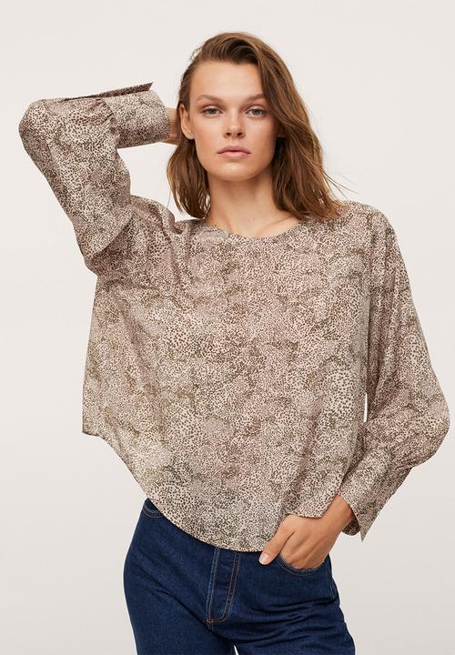 MANGO - Blouse nait - light pastel pink