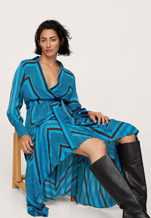 MANGO - Dress belice - medium blue