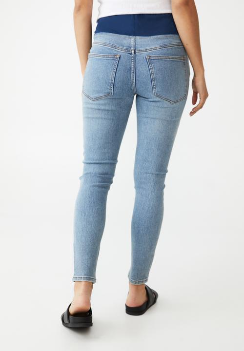 Cotton On - Maternity super stretch jean (over belly) - wategos blue