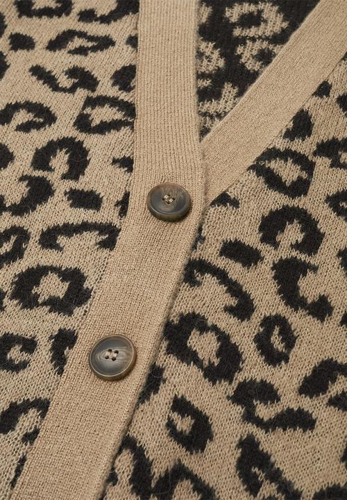 MANGO - Plus cardigan leo - medium brown