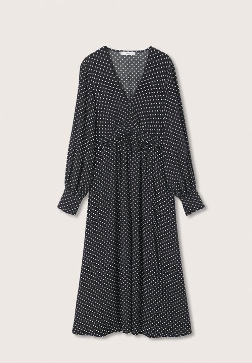 MANGO - Dress rose - black