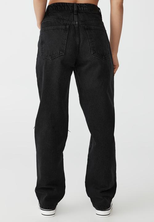 Cotton On - Petite straight jean - graphite black rip