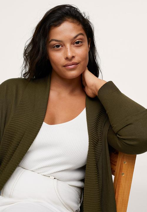MANGO - Plus cardigan alma - beige/khaki