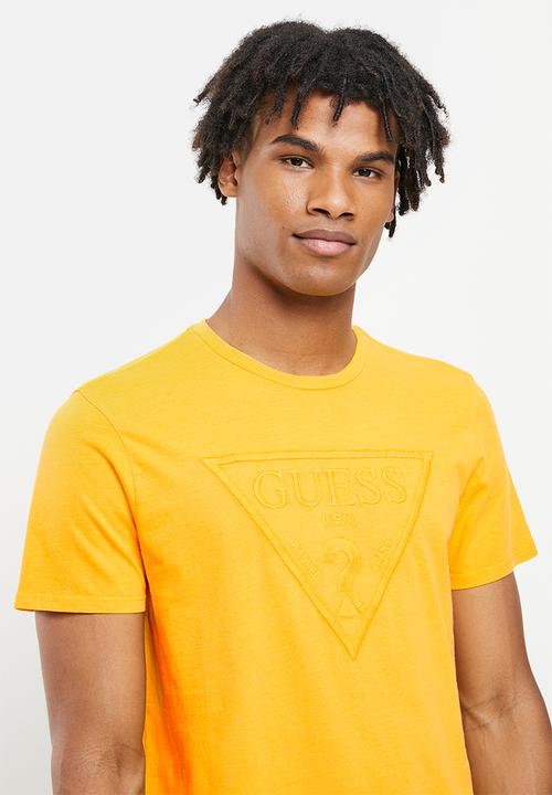 GUESS - Guess logo print tee - yellow