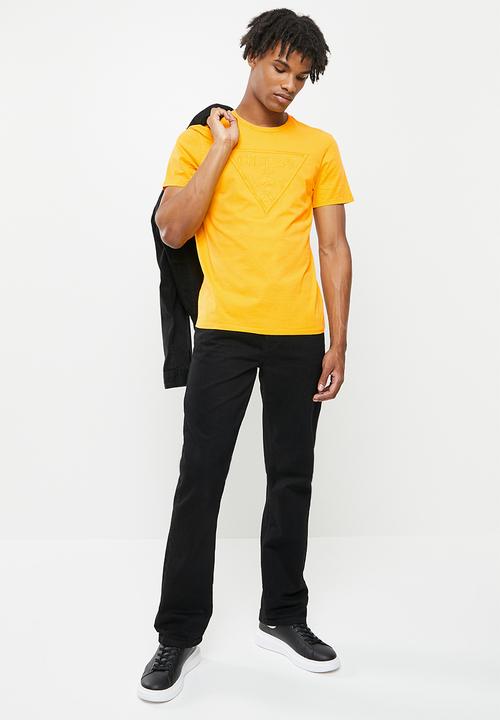 GUESS - Guess logo print tee - yellow