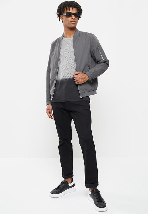 S.P.C.C - Watts regular fit stepped hem tee - silver grey