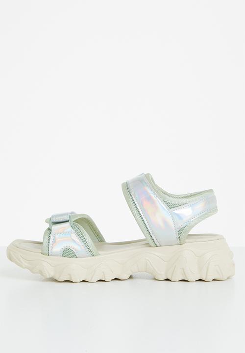 Tom Tom - Metallic sporty chunky sandal - sage
