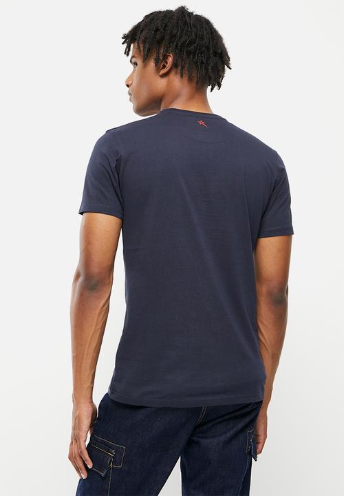 SOVIET - M floyd short sleeve logo tee - navy