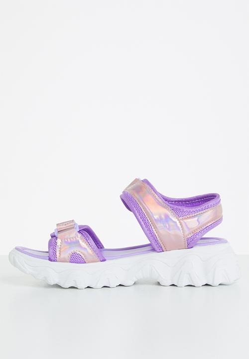 Tom Tom - Metallic sporty chunky sandal - purple