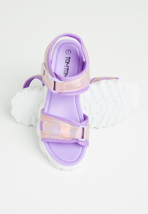 Tom Tom - Metallic sporty chunky sandal - purple