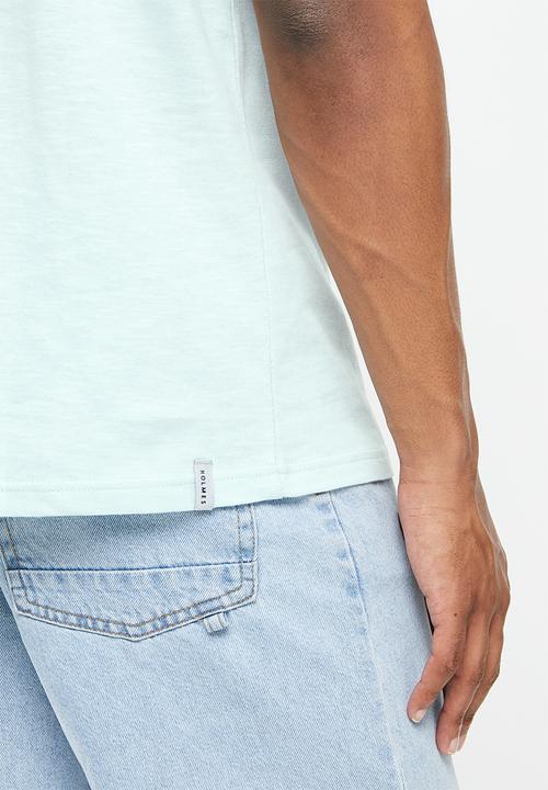 Holmes Bro's - Delux combi short sleeve tee - blue