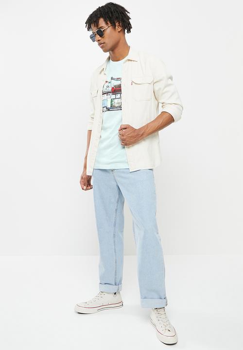 Holmes Bro's - Delux combi short sleeve tee - blue