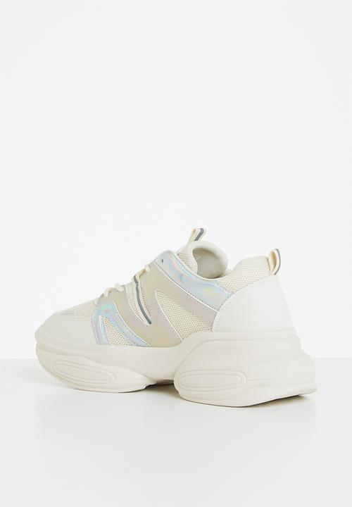 Tom Tom - Metallic panel chunky sneaker - beige 