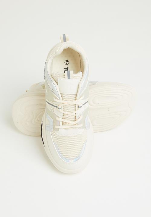 Tom Tom - Metallic panel chunky sneaker - beige 
